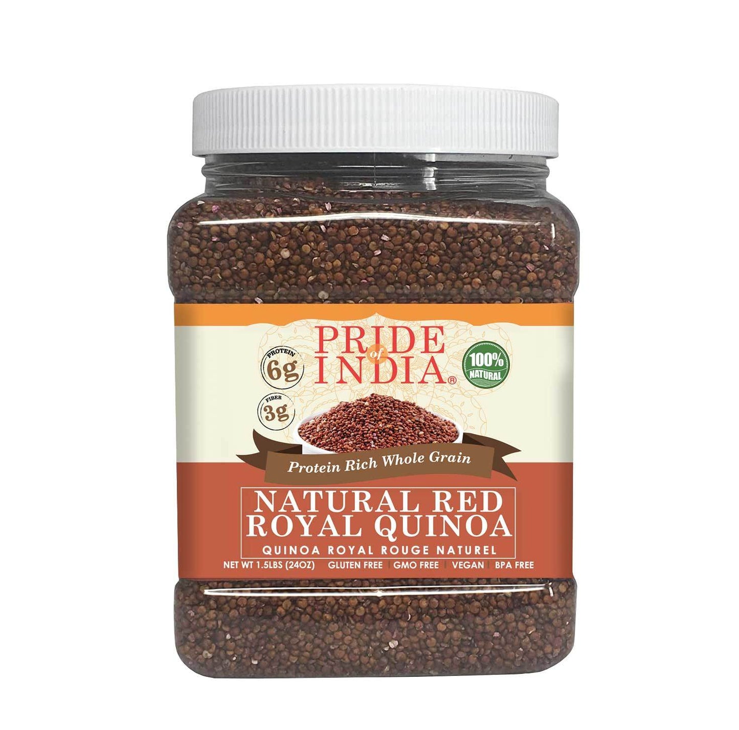 Natural Red Royal Quinoa - 100% Bolivian Superior Grade Protein Rich