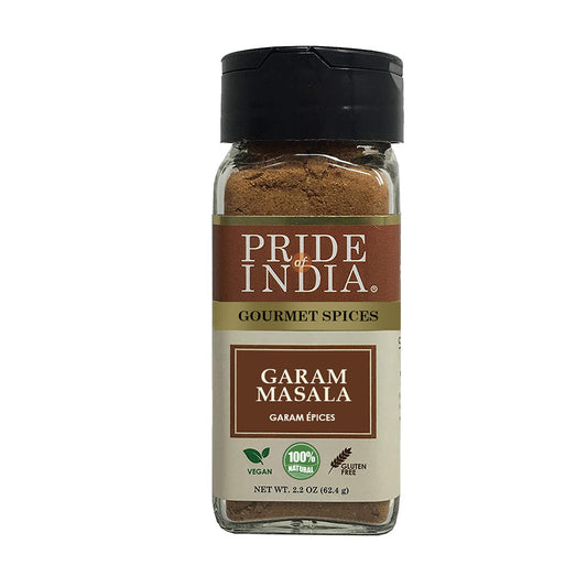 Pride of India - Garam Masala Ground – Warming Spice Blend, 2.2 oz. Small Dual Sifter Bottle