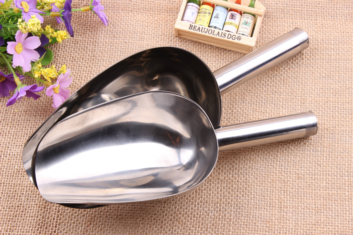 2 PCS Stainless Steel Small and Large Multipurpose Scooper