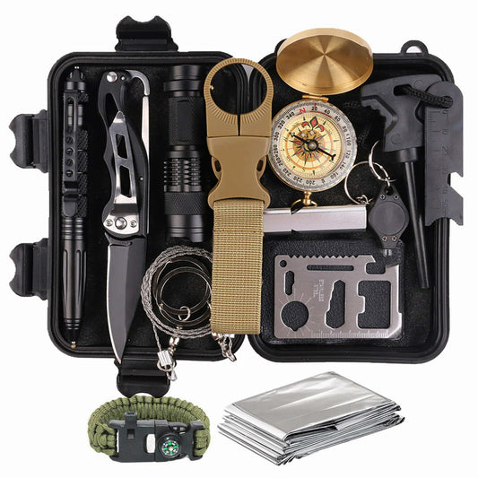 14-In-1 Emergency Survival Kit, Tactical Gear Box