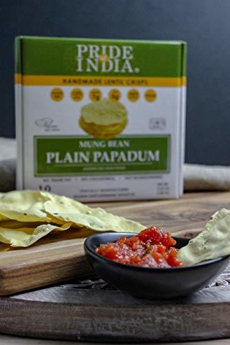Assorted Papadum Lentil Crisps - Plain, Salty & Spicy Chips - Pack of 6 (2 Boxes per Flavor)