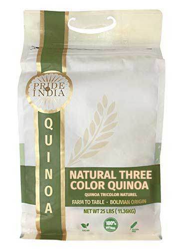 Natural Royal Bolivian Tricolor Quinoa - 25 lb. - White Red Black Quinoa Blend (1:3 Each)