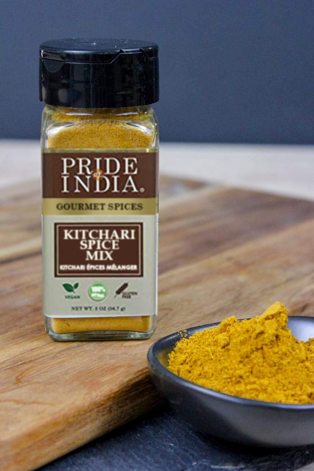 Pride of India - Kitchari Spice Seasoning – Authentic Indian Spices – 2 oz. Small Dual Sifter Bottle