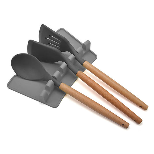 Silicone Multiple Utensil Spoon Holder with Drip Pad