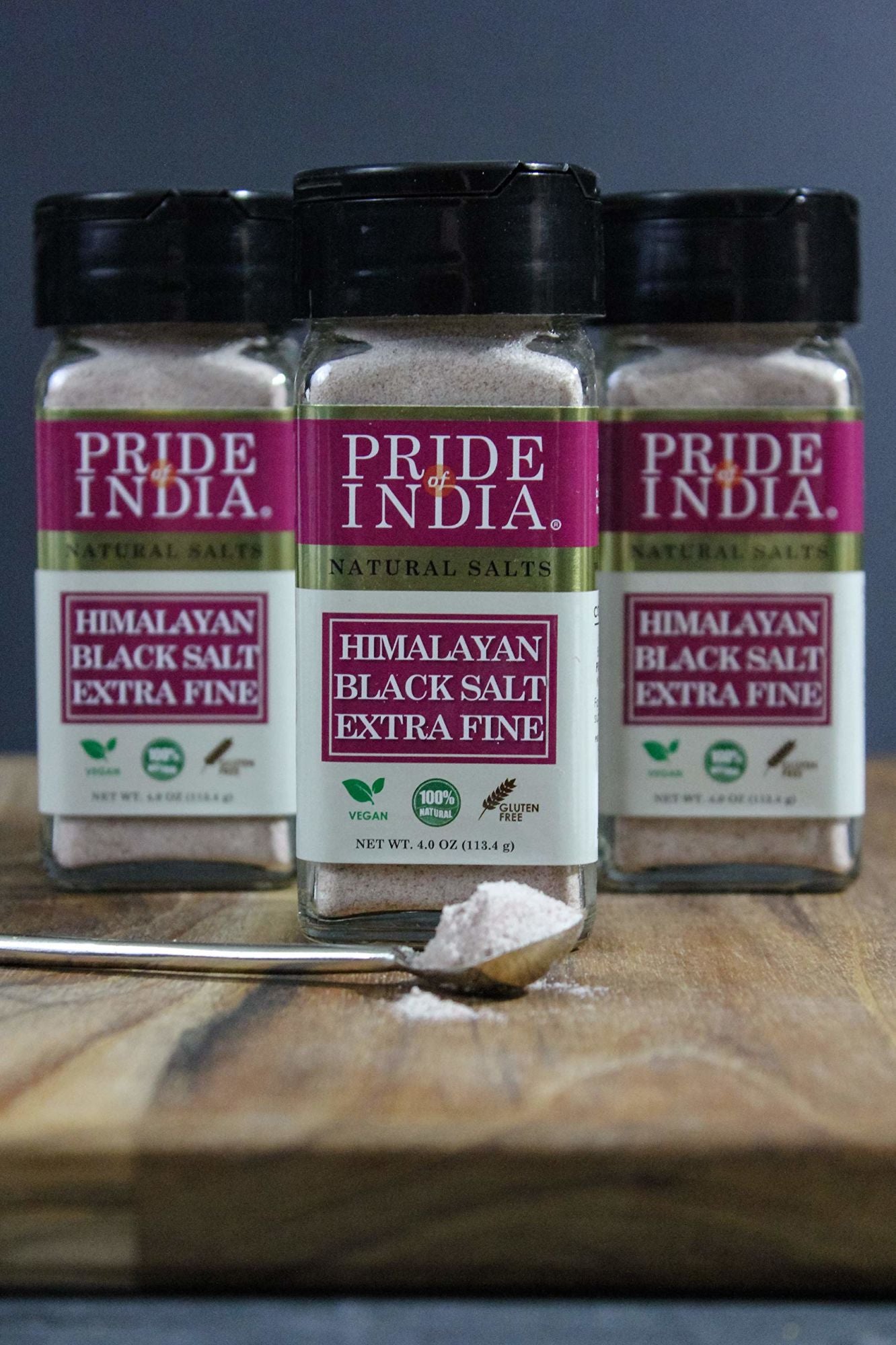 Himalayan Black Rock Salt - Fine Grind, (4.8 oz) - Kala Namak, Contains 84+ Minerals