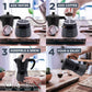 Stovetop Espresso Maker 3 Cup Moka Pot, Aluminum (6oz Black)