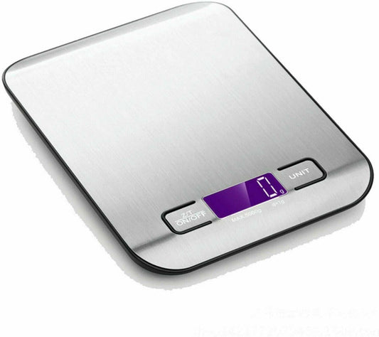 Kitchen Food Scale Digital Bascula Electronic Touch Screen Glass Top 5kg/11Lbs