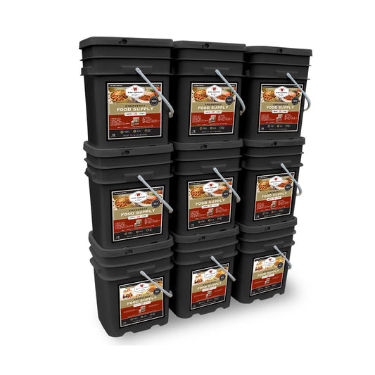 1080 Serving Package - 186 lbs - Includes: 6 - 120 Serving Entree Buckets and 3 - 120 Serving Breakfast Buckets