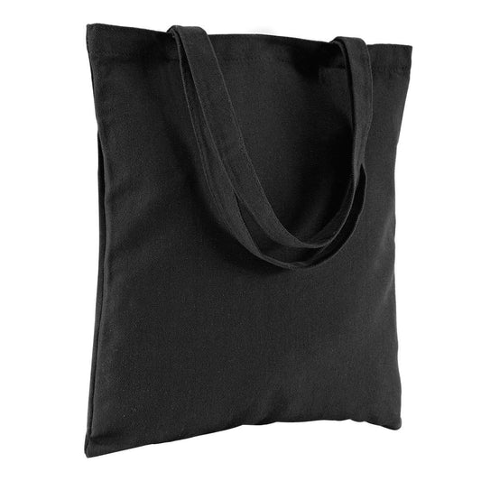 Reusable Cotton Blend Tote Bag, Black