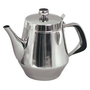 Stainless Steel Gooseneck Tea Pot w/ Vented Hinged Lid, 48 Fluid Ounces (6 -7 Cups) by Pride Of India 48 oz