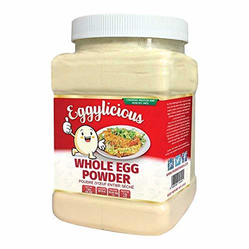 Eggylicious Whole Egg Powder, Made from Fresh Eggs, Pasteurized, Non-GMO, No Additives, 1lb.