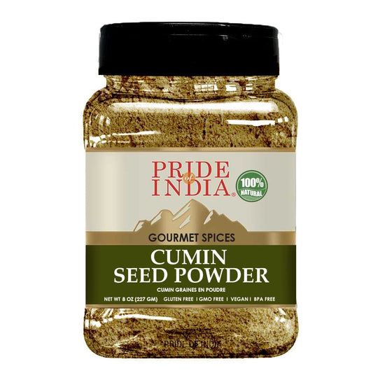 Pride of India – Cumin Seed Ground – 8oz. Medium Dual Sifter Bottle