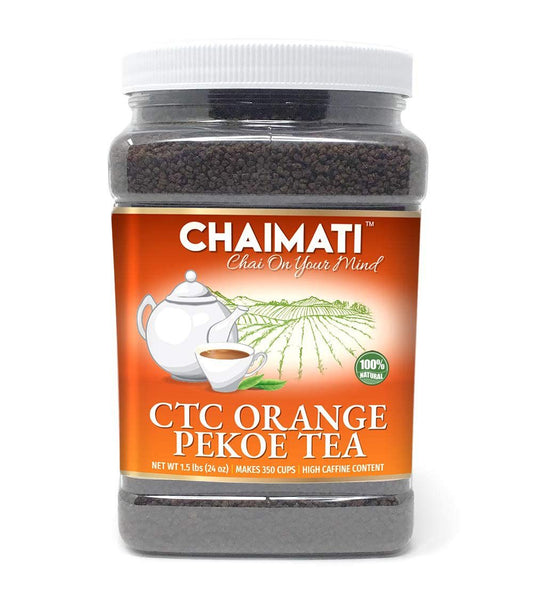 ChaiMati – CTC Orange Pekoe Black Tea – High Caffeine – Makes 350 Cups – 24 oz.